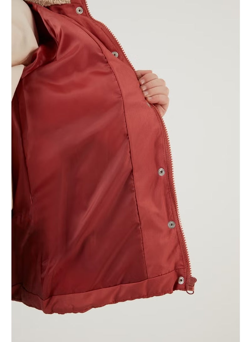 Lela Faux Fur Hooded Coat with Pockets Girls' Coat 6028720 - Image 4